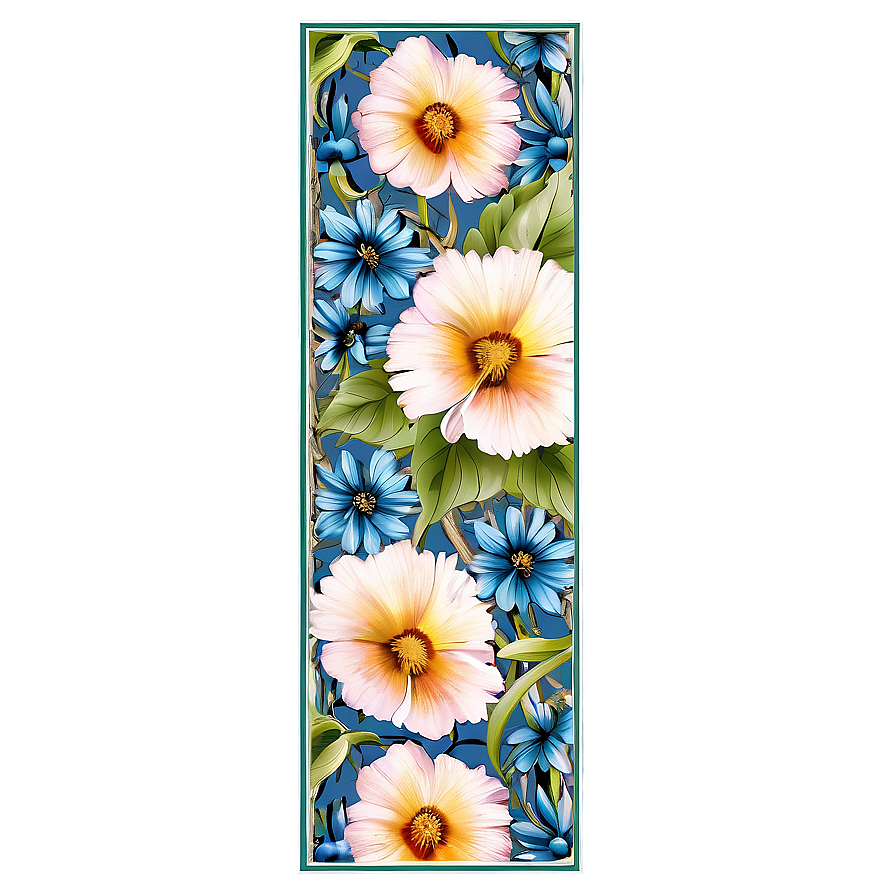 Floral Bookmark Design Png 05062024 PNG image