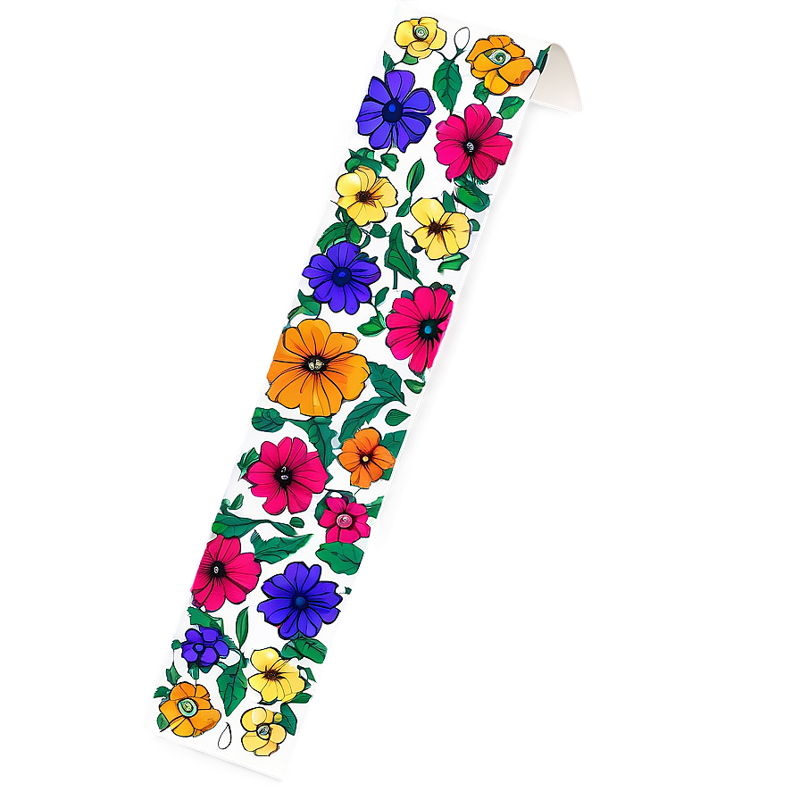 Floral Bookmark Design Png Ykq70 PNG image