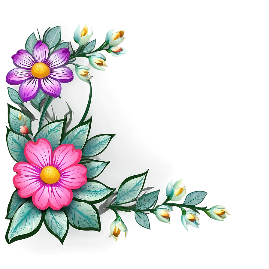 Floral Border Png 88 PNG image