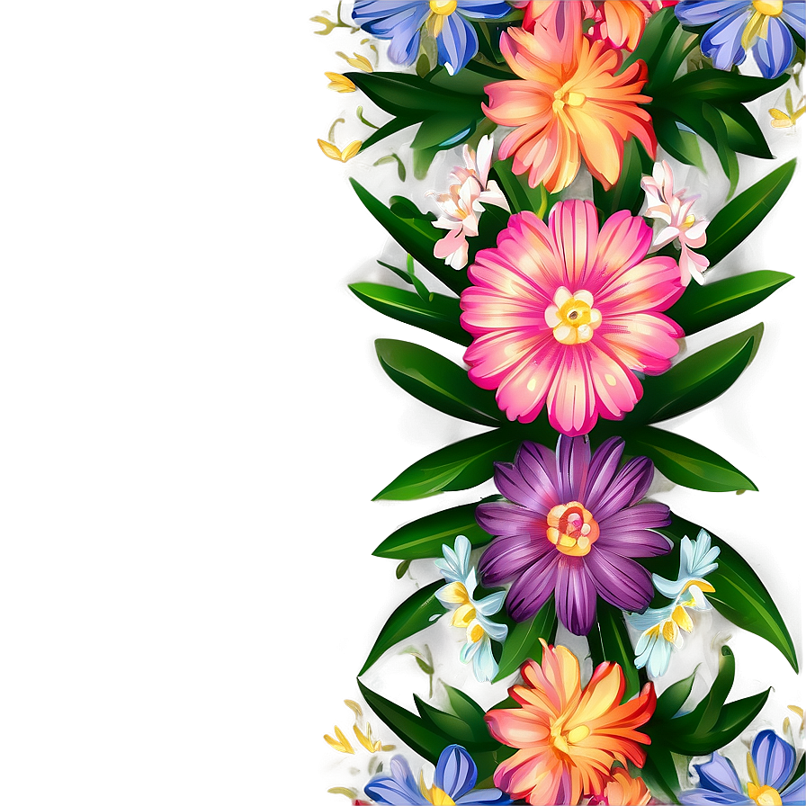 Floral Bouquet Border Png Jda PNG image