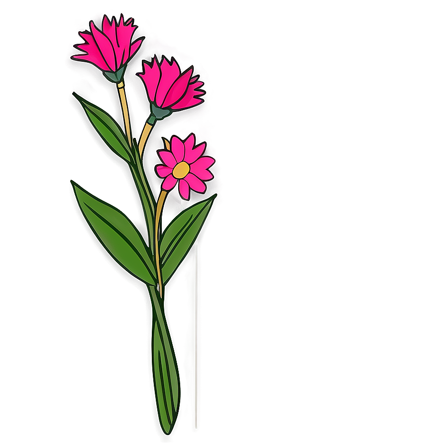 Floral Bouquet Outline Png Lon99 PNG image