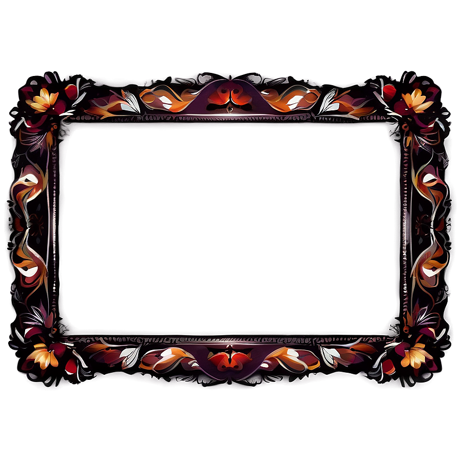 Floral Certificate Frame Png 61 PNG image