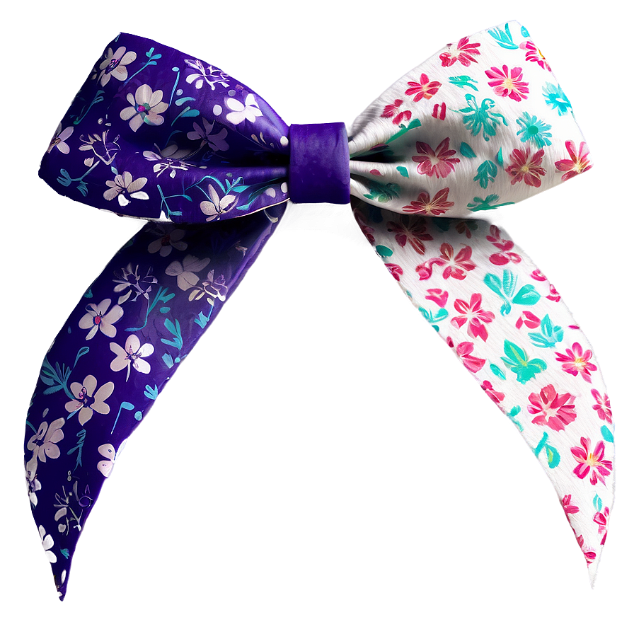 Floral Cheer Bow Png 06212024 PNG image