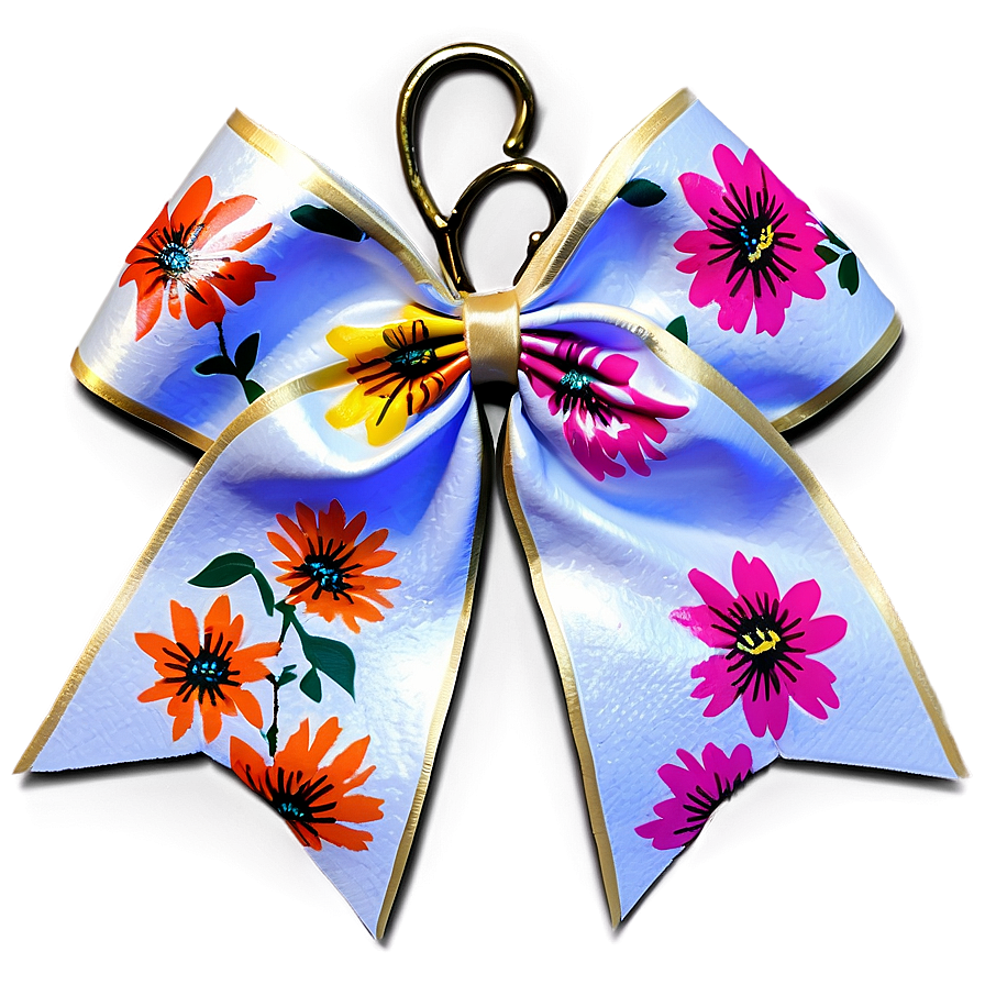 Floral Cheer Bow Png Ije PNG image