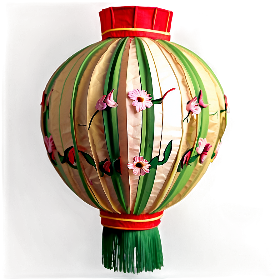 Floral Chinese Lantern Png 06262024 PNG image