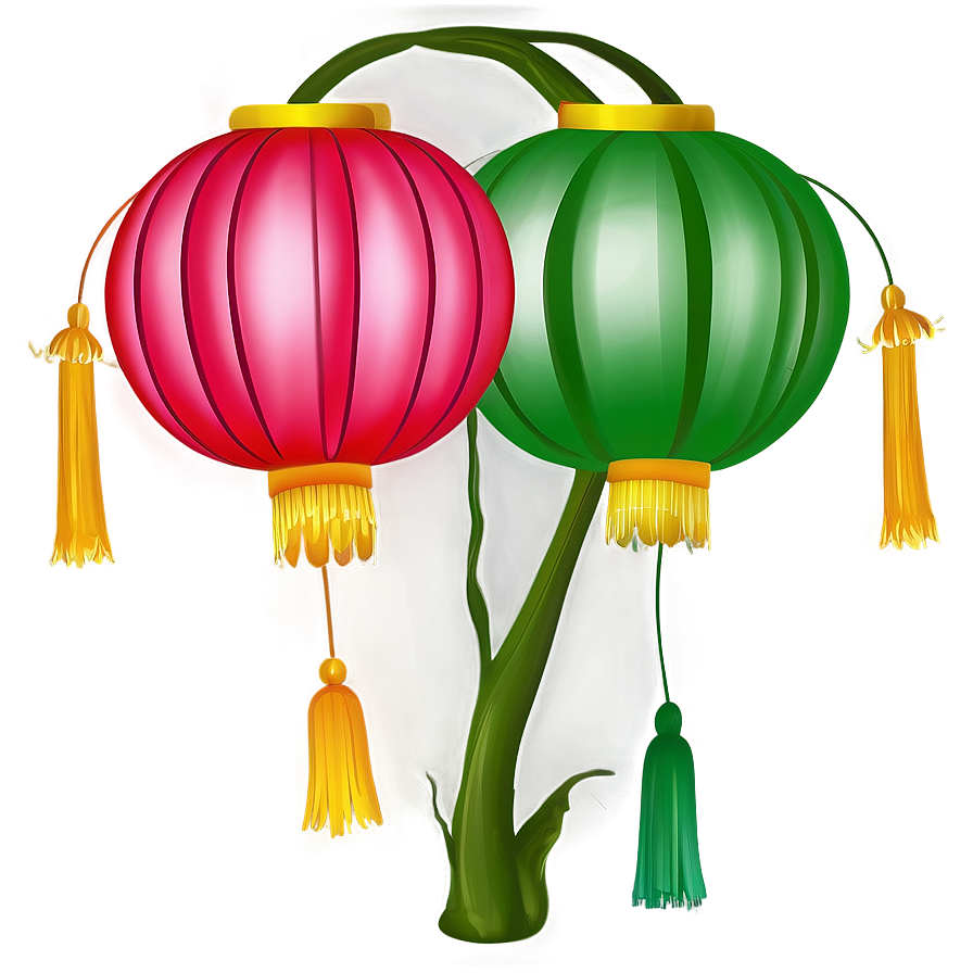 Floral Chinese Lantern Png 06262024 PNG image