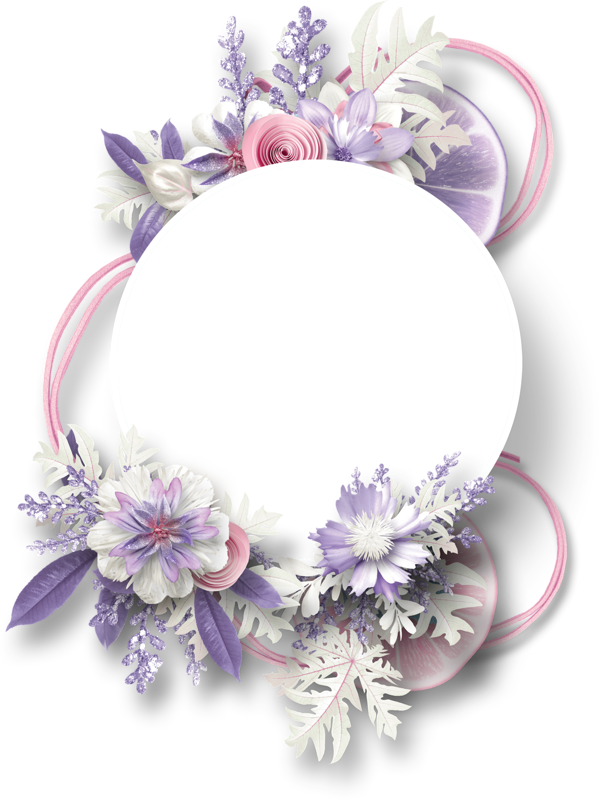 Floral_ Circle_ Frame_ P N G PNG image