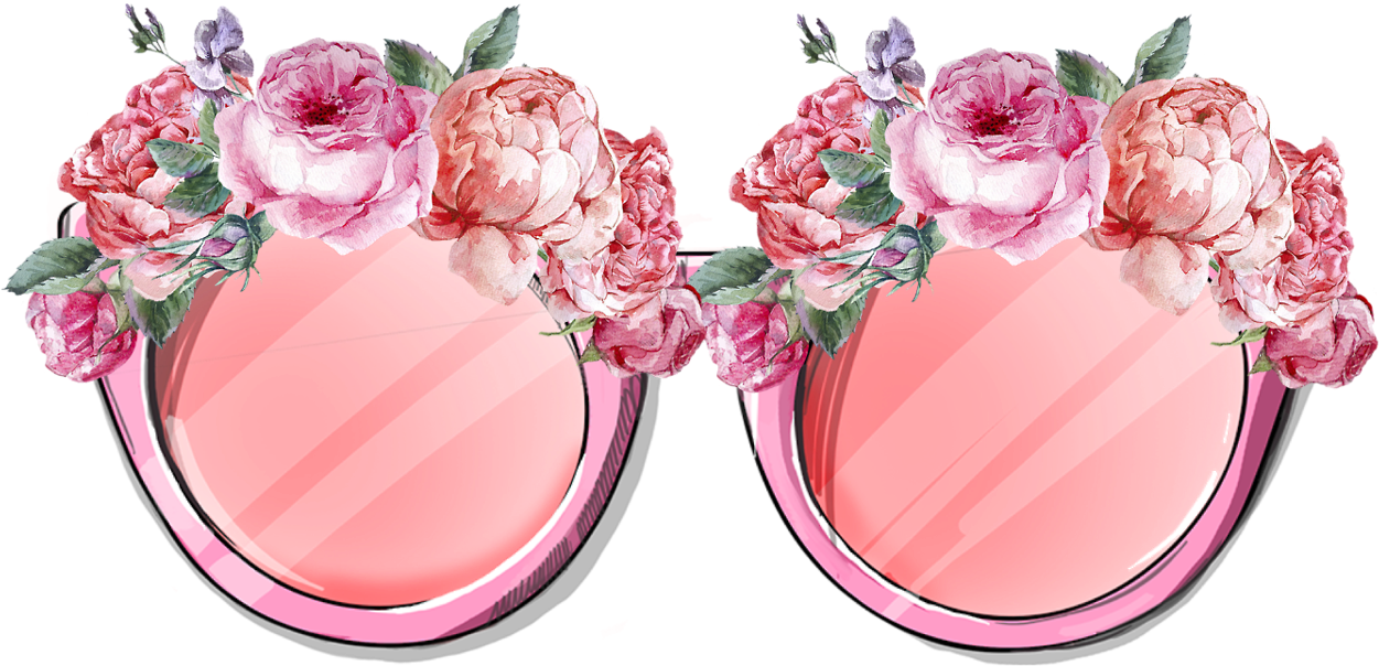 Floral_ Circle_ Frames_ Pink_ Background.png PNG image