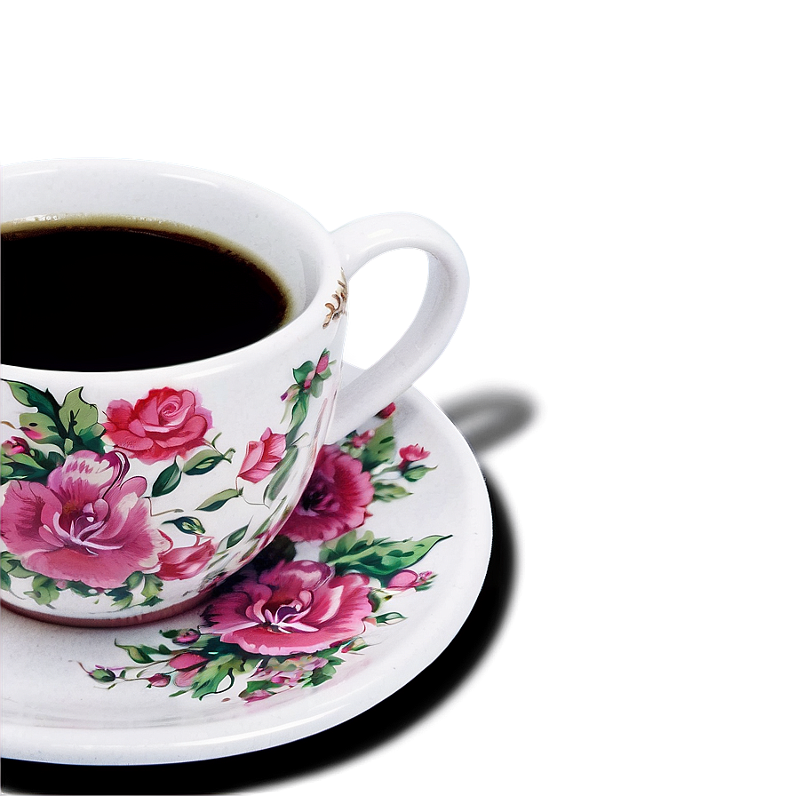 Floral Coffee Cup Png Kmp PNG image