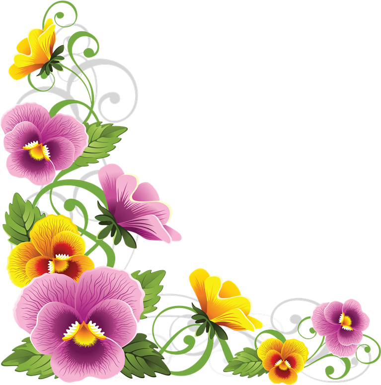 Floral_ Corner_ Design_ Vector PNG image