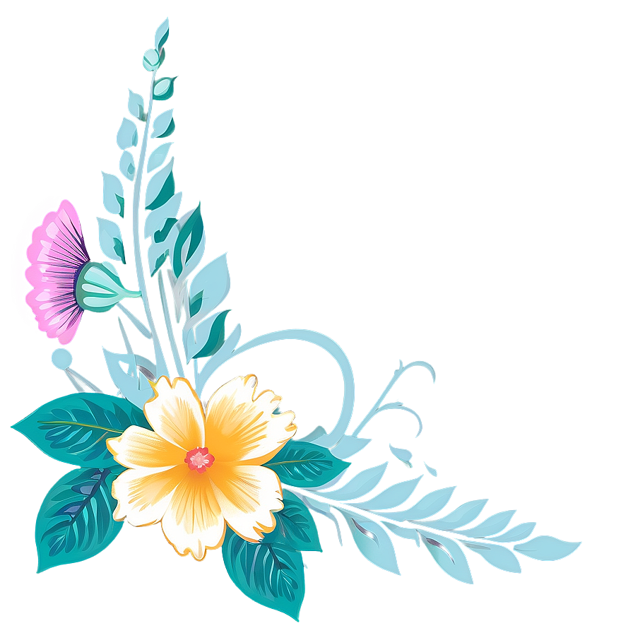 Floral Corner Vector Png Cjr PNG image