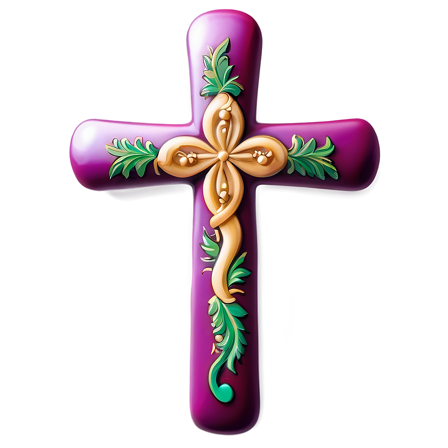 Floral Cross Motif Png Lmx PNG image