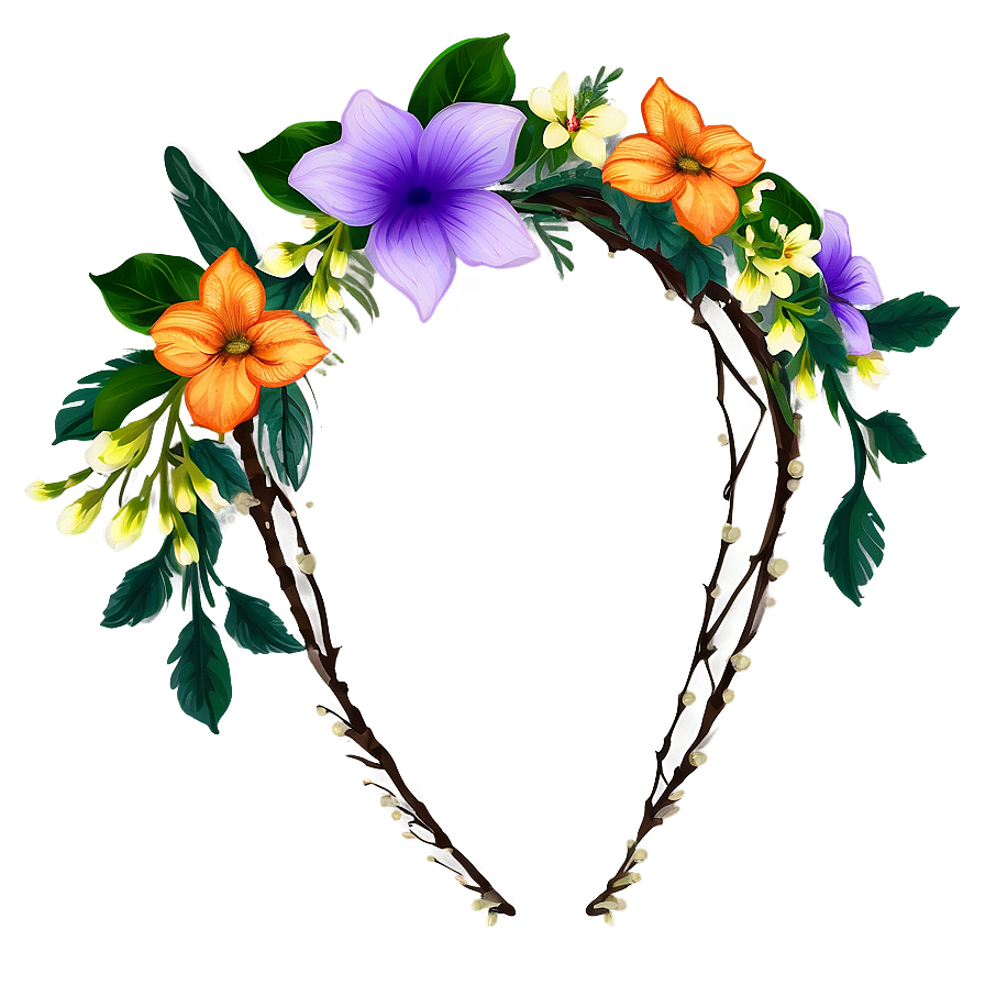 Floral Crown Design Png 56 PNG image