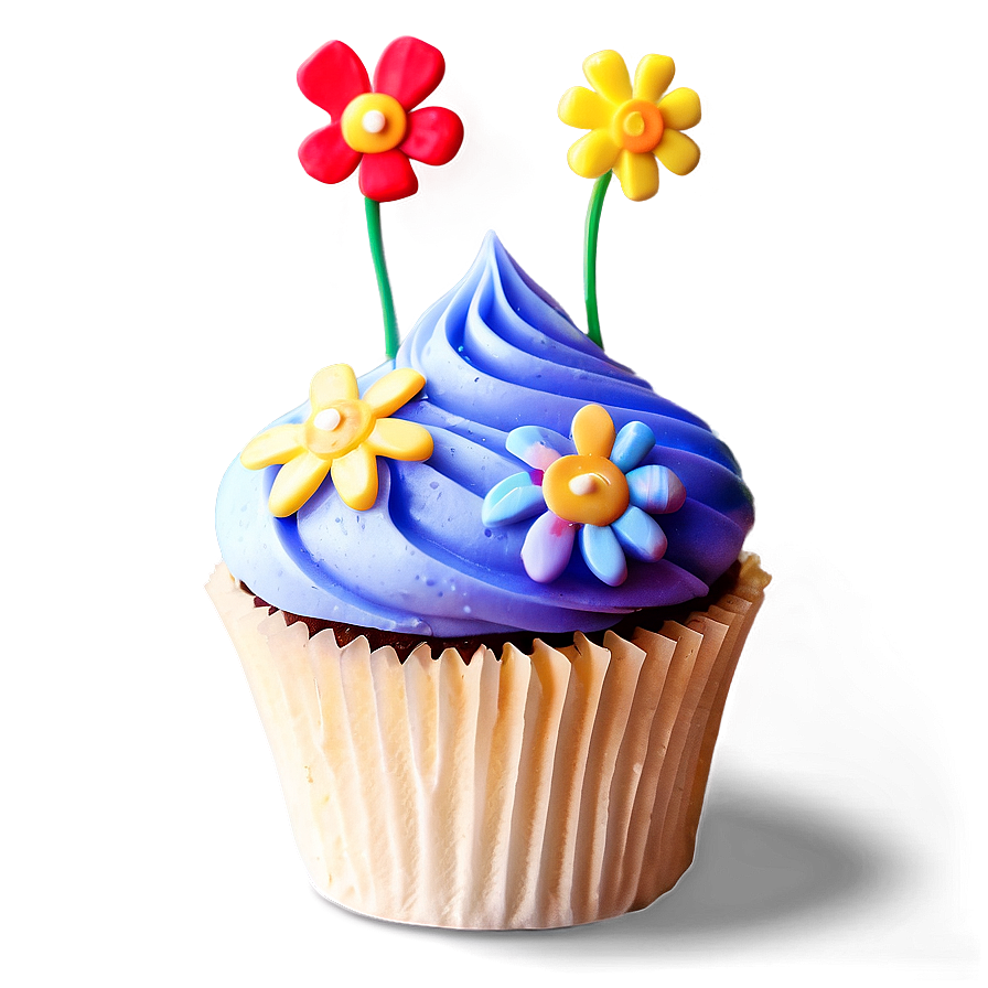 Floral Cupcake Png 05032024 PNG image