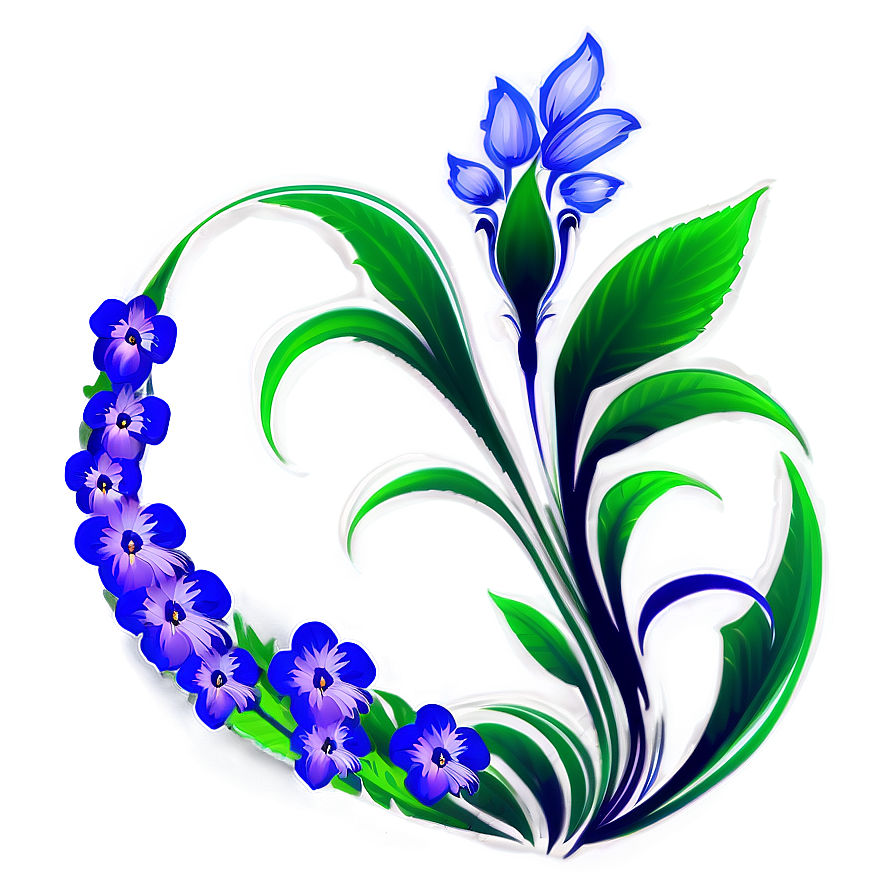 Floral Decal Design Png 92 PNG image