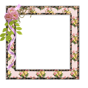 Floral Decorated Frame PNG image