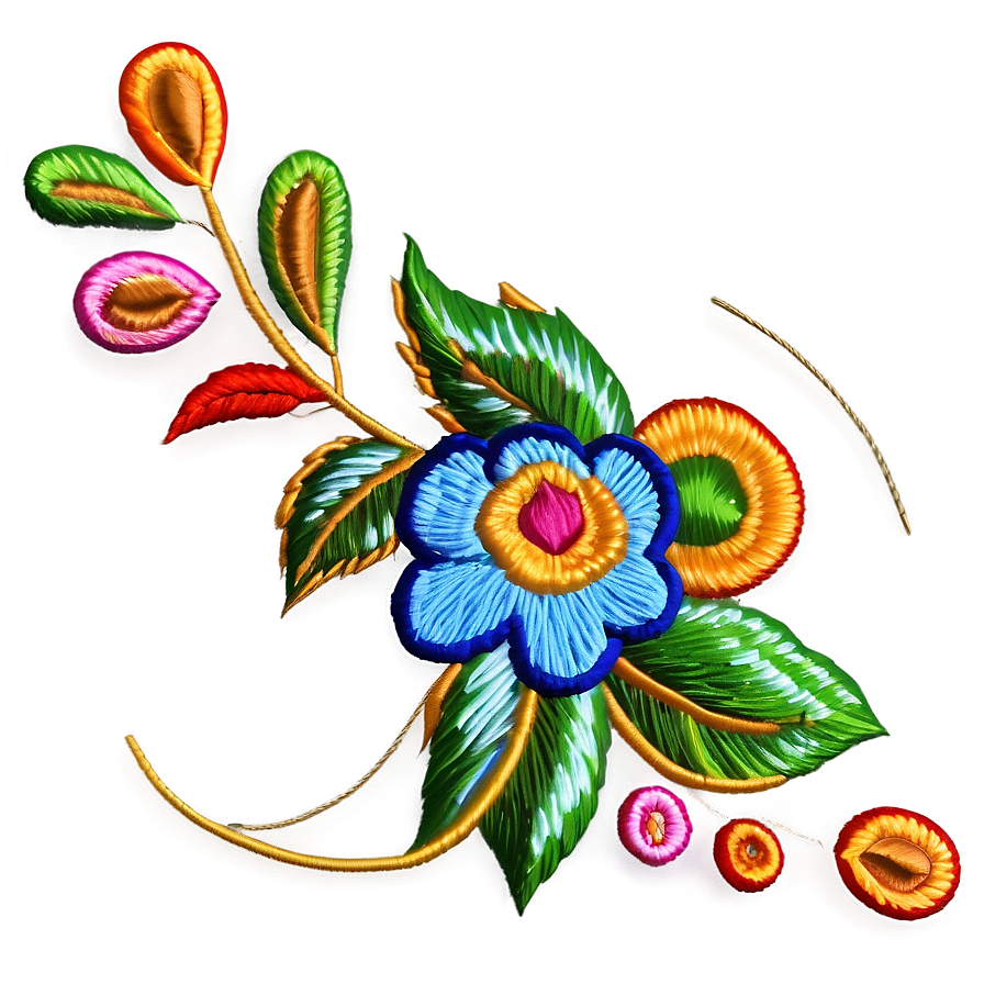 Floral Embroidery Design Png 05062024 PNG image