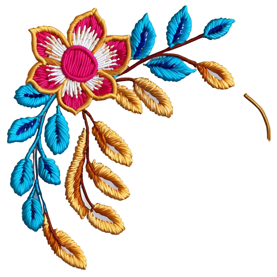 Floral Embroidery Design Png 05062024 PNG image