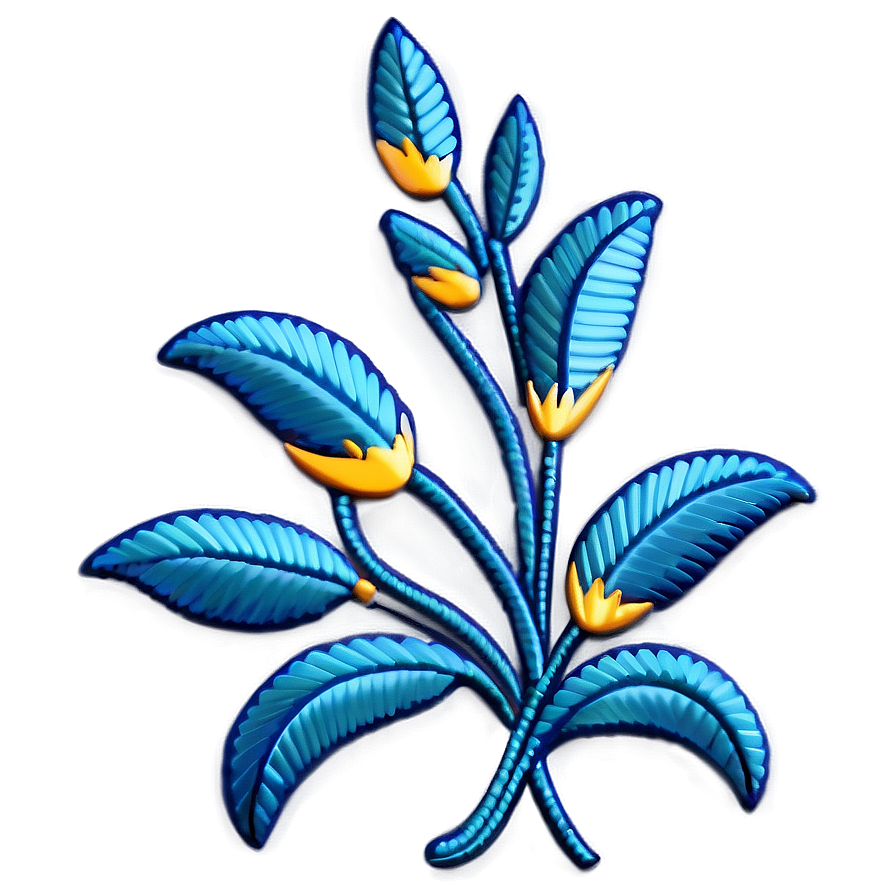 Floral Embroidery Design Png Xmb13 PNG image
