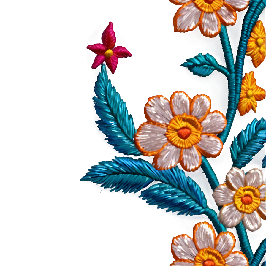 Floral Embroidery Png Igs2 PNG image