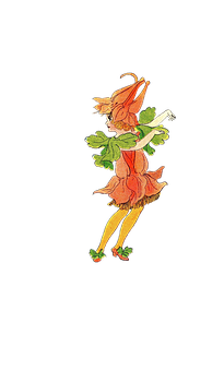 Floral Fairy Illustration PNG image