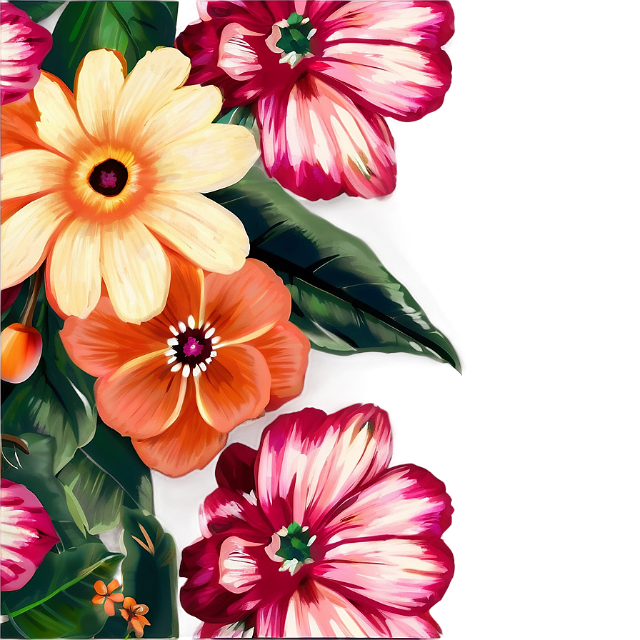 Floral Fashion Print Png 75 PNG image