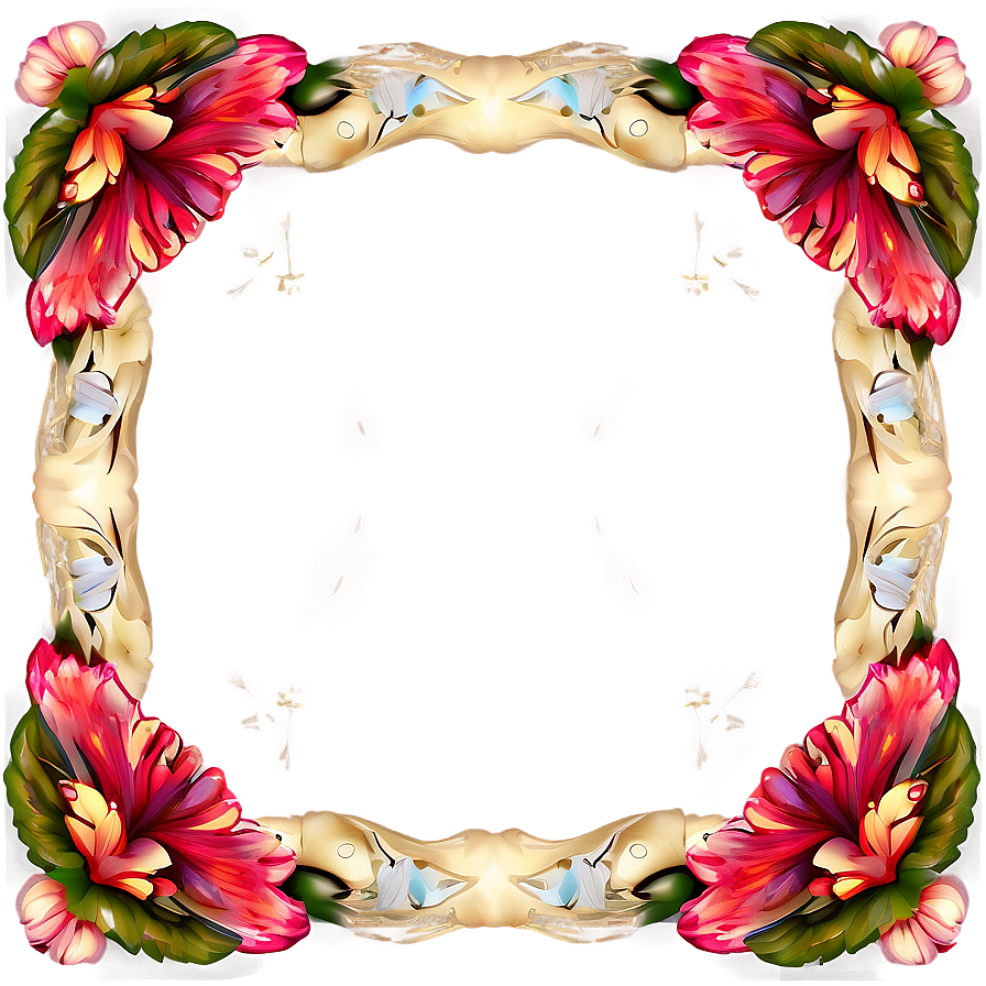 Floral Frame Border Png 11 PNG image