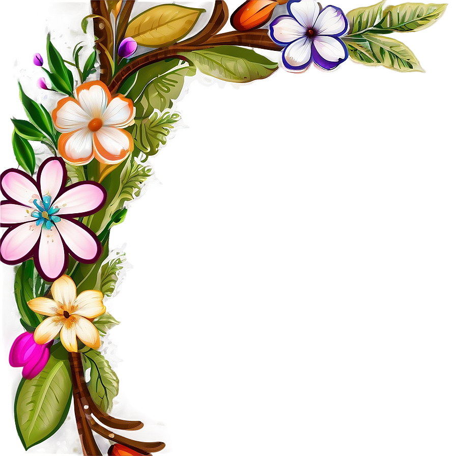 Floral Frame Border Png 42 PNG image