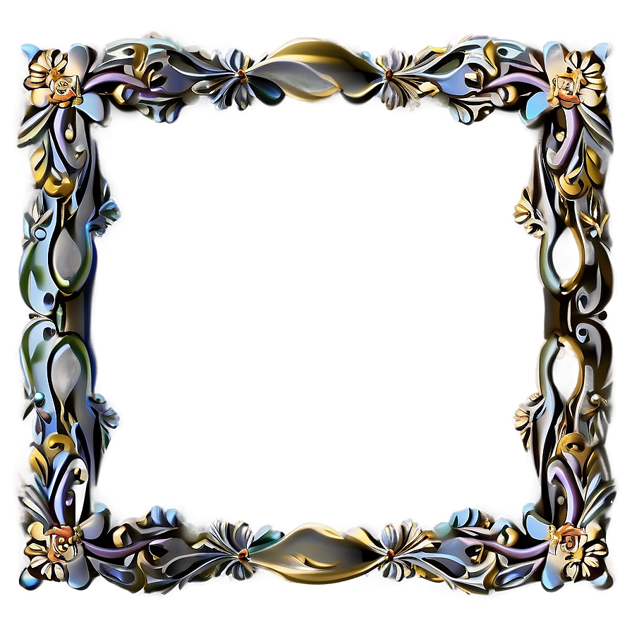 Floral Frame Border Png Lds10 PNG image