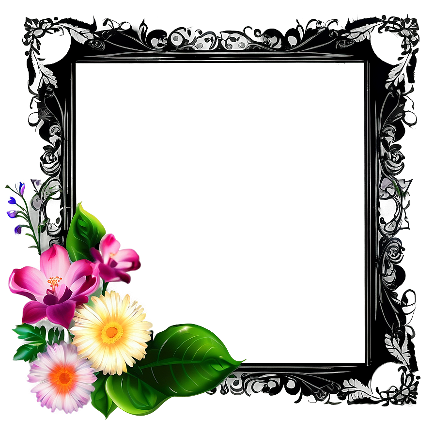 Floral Frame Png 12 PNG image