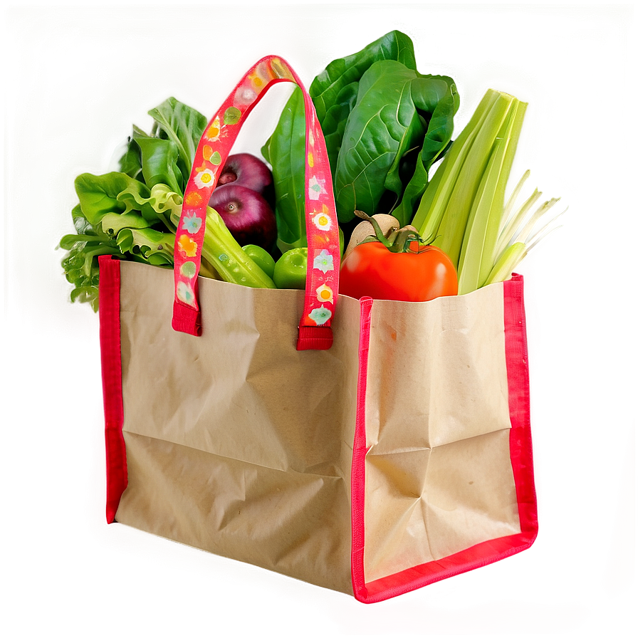 Floral Grocery Bag Png Gof PNG image