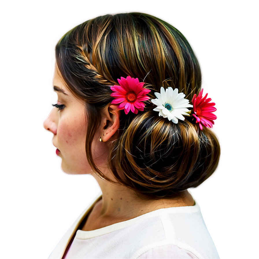 Floral Hair Clip Art Png 92 PNG image