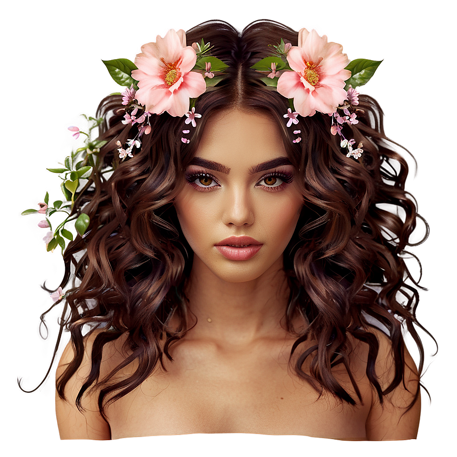 Floral Hair Clipart Png 74 PNG image