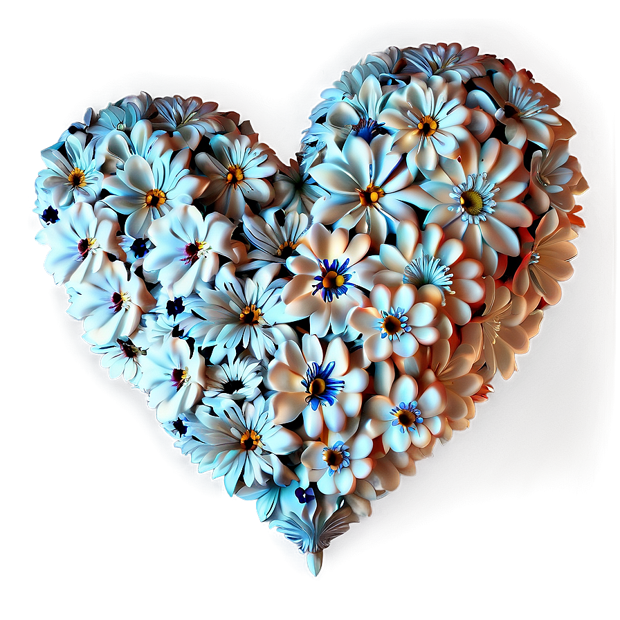 Floral Heart Clipart Decoration Png 86 PNG image