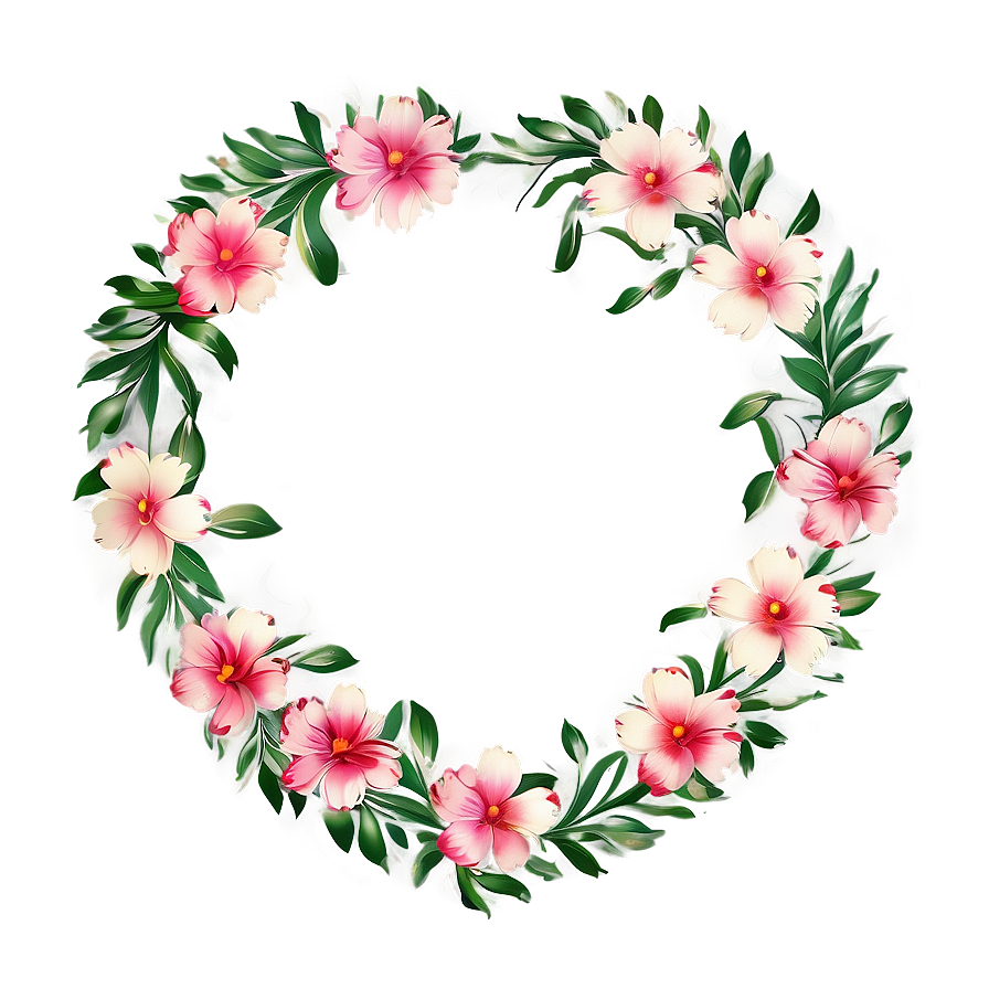 Floral Heart Clipart Decoration Png 89 PNG image