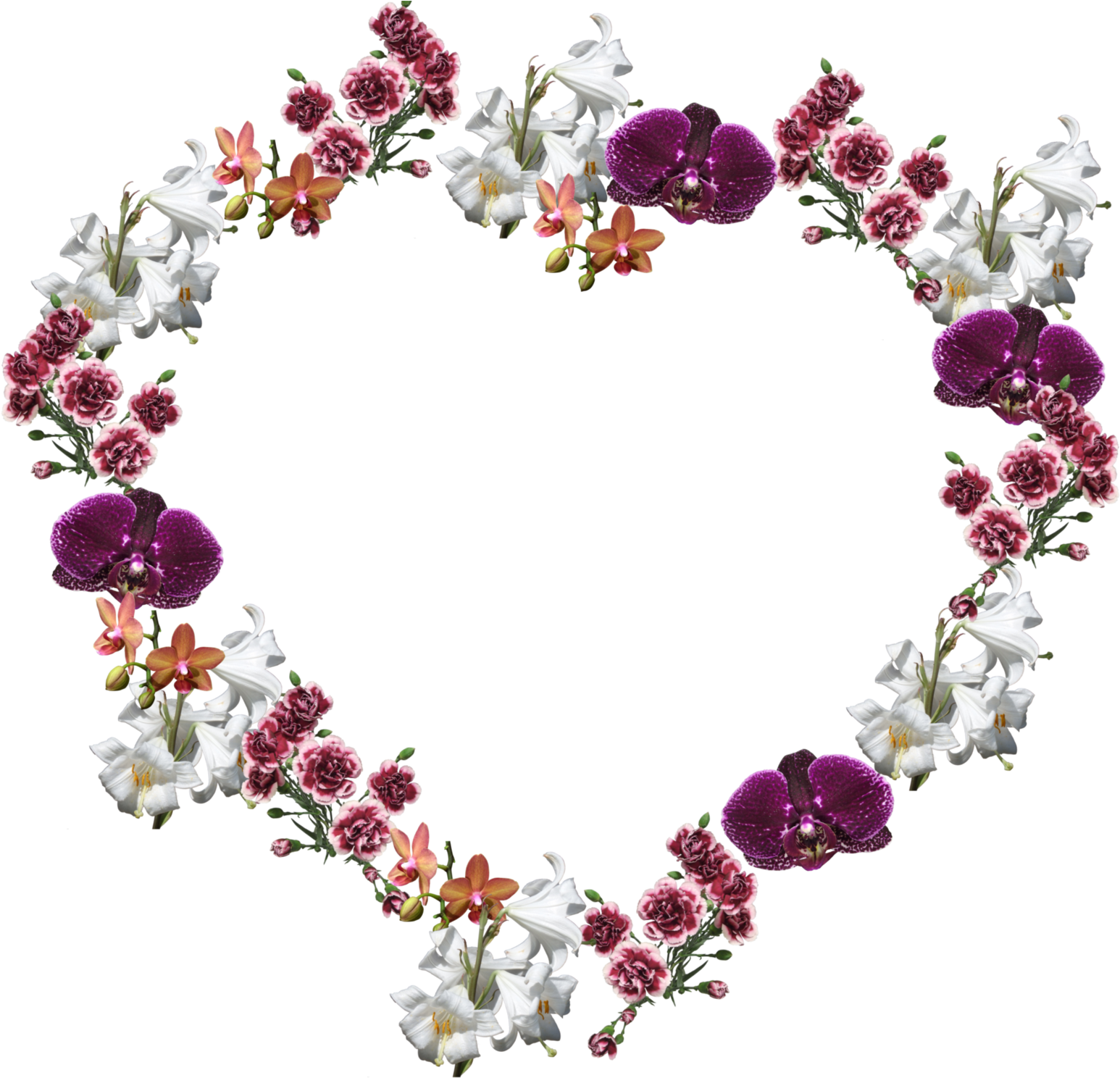 Floral Heart Frame P N G PNG image