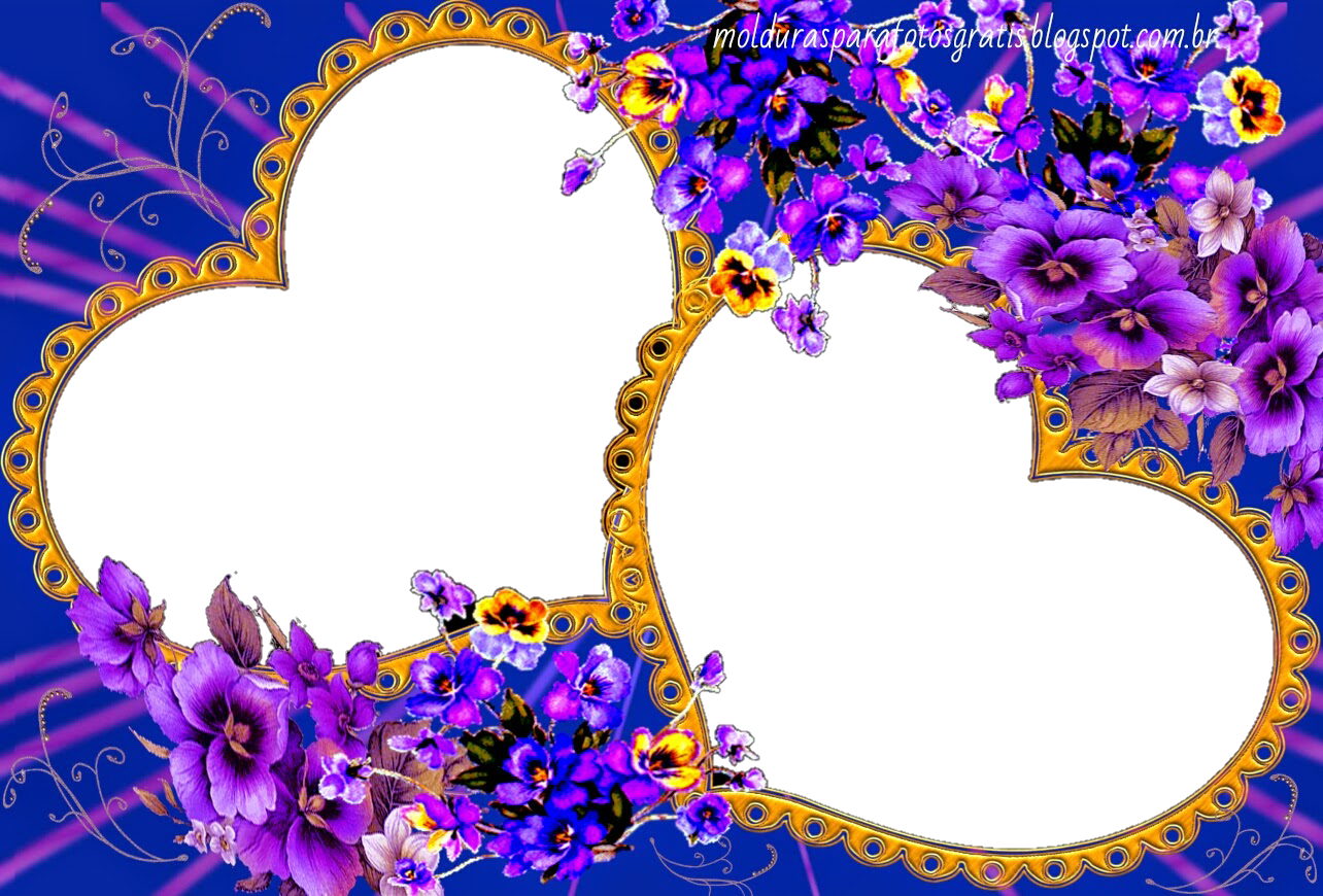 Floral Heart Love Frame PNG image