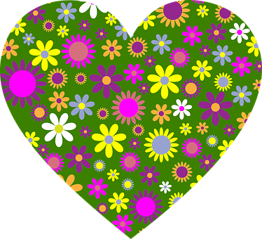 Floral Heart Pattern PNG image