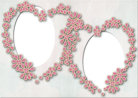 Floral Heart Photo Frames PNG image