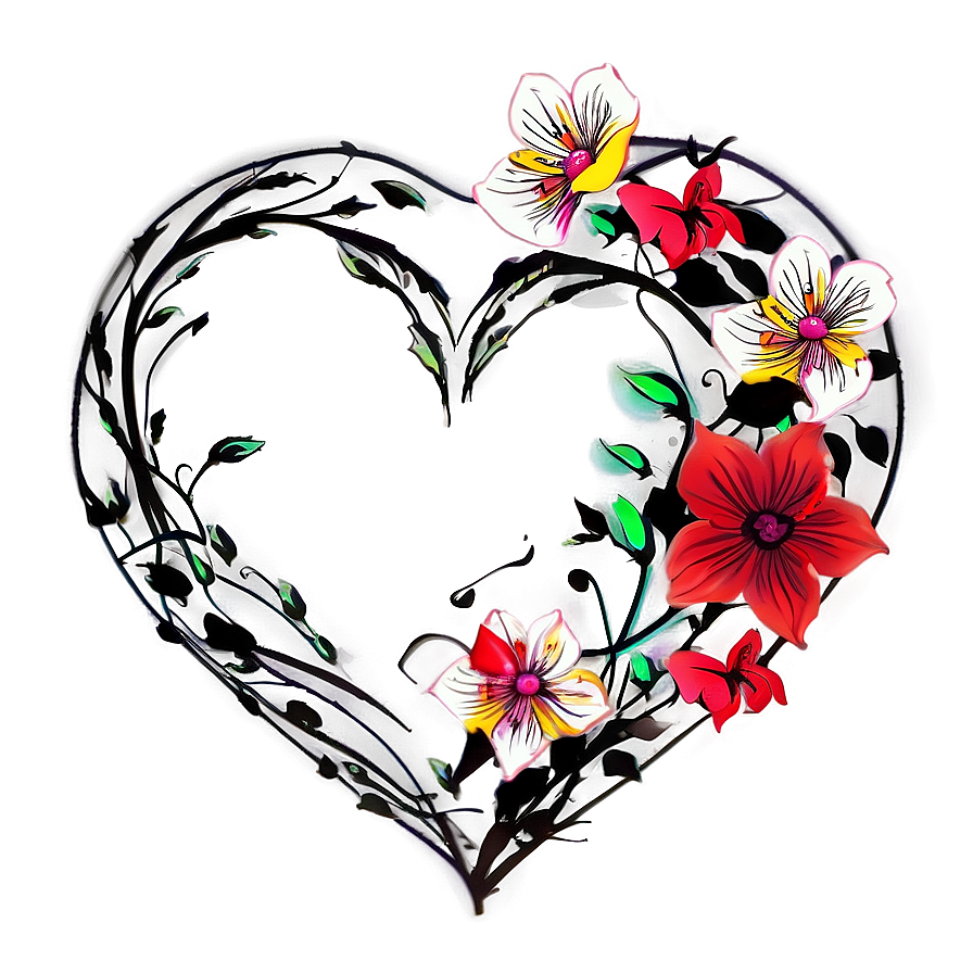 Floral Heart Png 04292024 PNG image