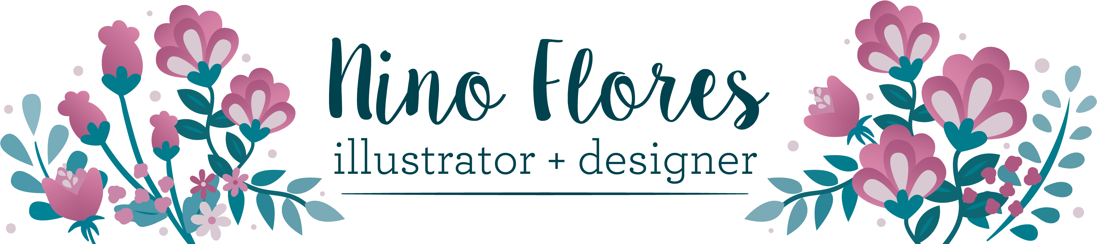 Floral Illustrator Designer Banner PNG image