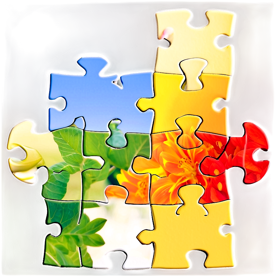 Floral Jigsaw Puzzle Png 72 PNG image