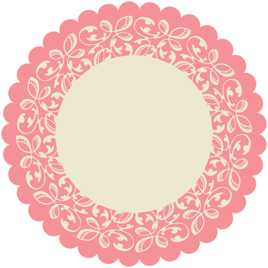 Floral Lace Design Frame PNG image