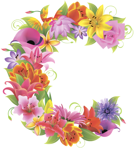 Floral Letter C Design.png PNG image