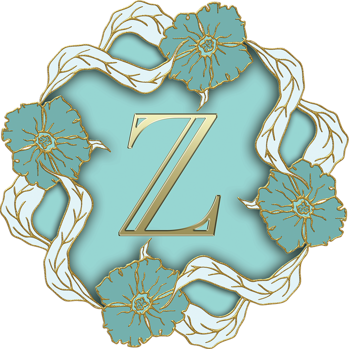 Floral Letter Z Design PNG image