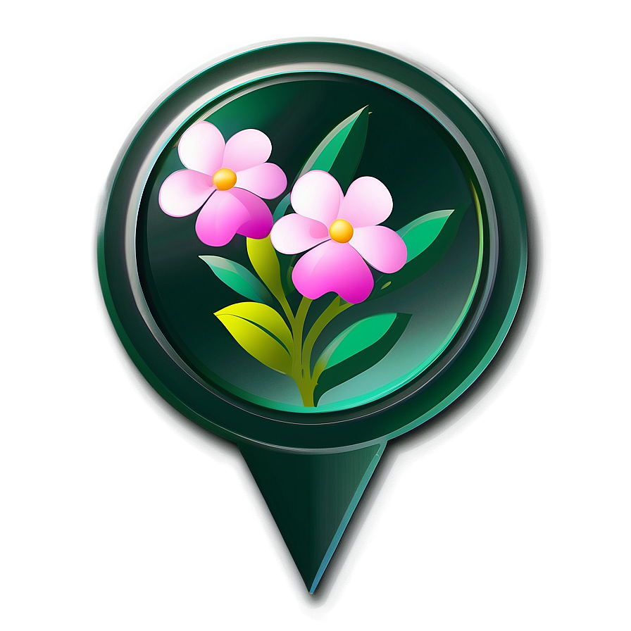 Floral Location Pin Png 6 PNG image