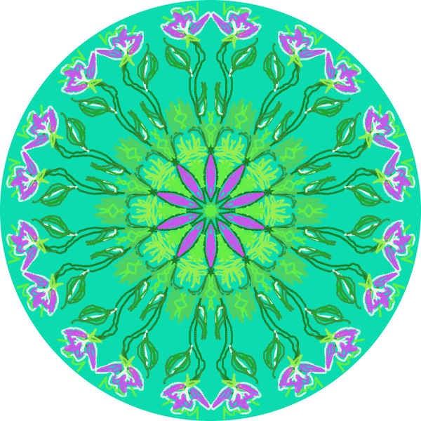 Floral Mandala Artwork PNG image