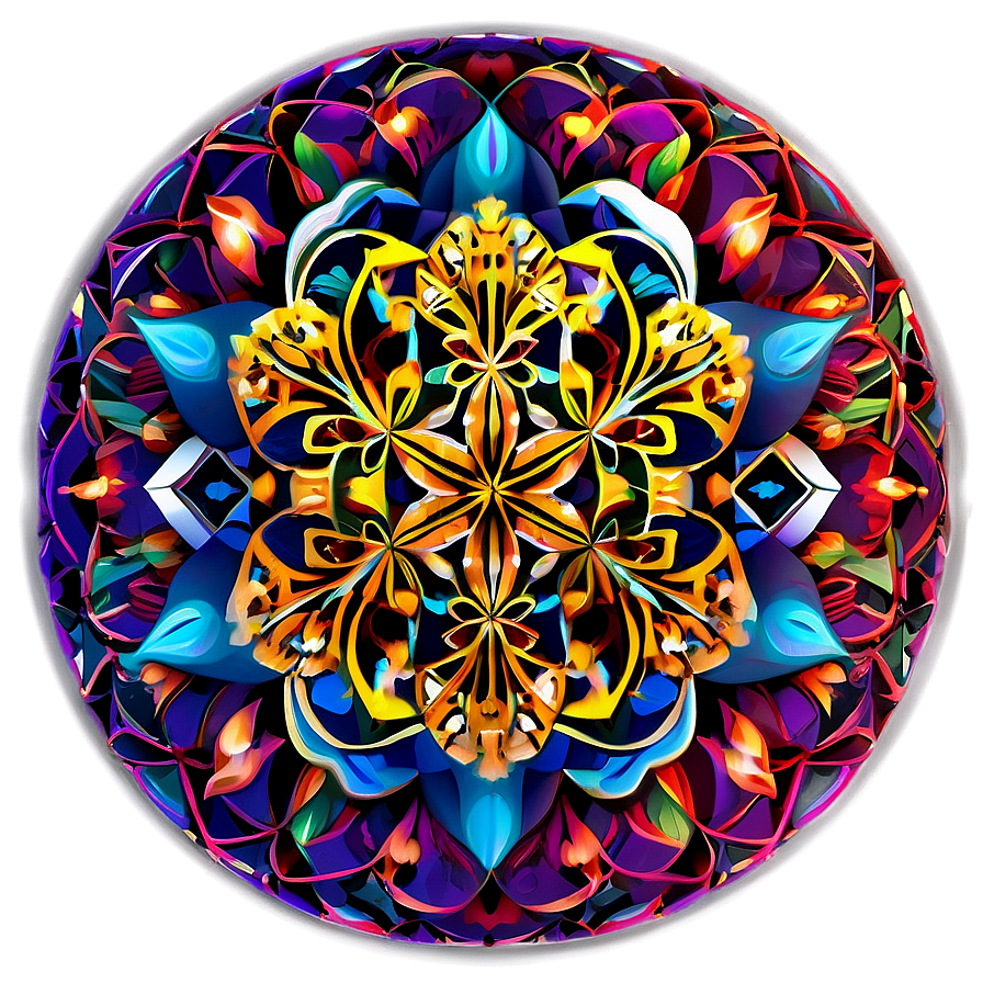 Floral Mandala Flower Of Life Png Kct88 PNG image