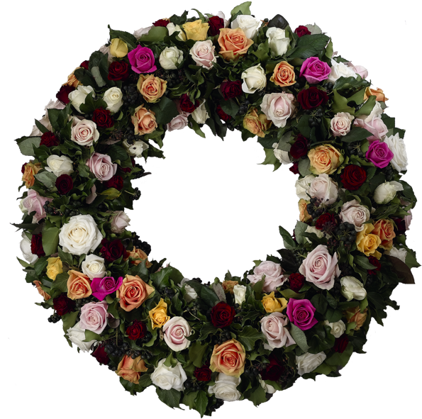 Floral Memorial Wreath Funeral Tribute PNG image
