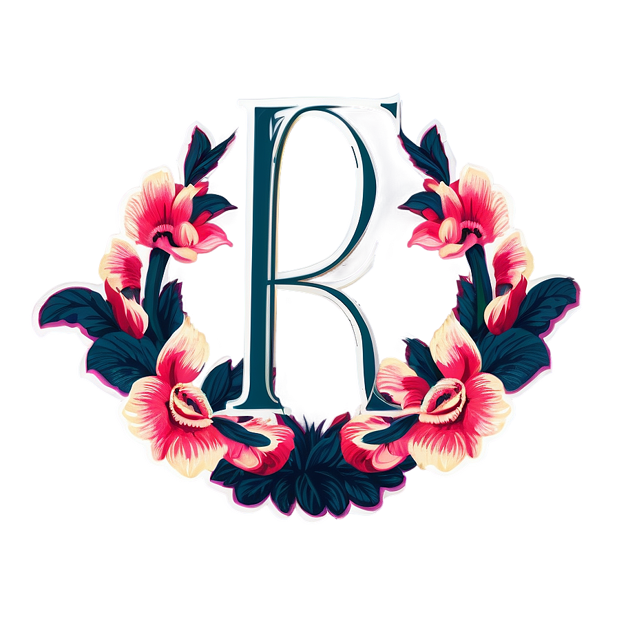 Floral Monograms Stickers Png 06272024 PNG image